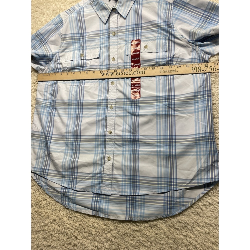 Eddie Bauer Women's Adventurer Short Sleeve Moisture Wicking Shirt Plaid XL NWT - Picture 4 of 8